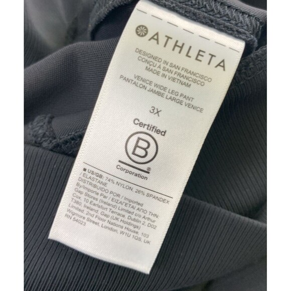 Athleta Venice High Rise Wide Leg Pant Black Pull On 982868 Womens Plus Size 3X - Picture 10 of 16